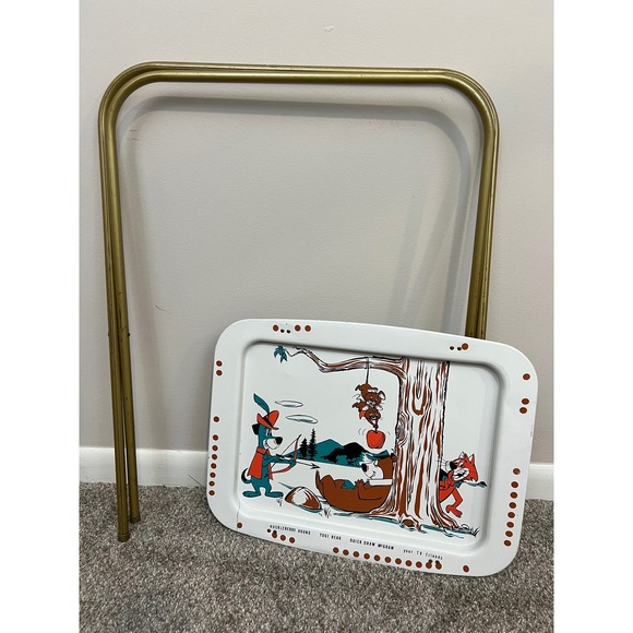 Hanna-Barbera Other - Yogi Bear Huckleberry Hound Mr Jinks 60s Vintage Hanna Barbara TV Tray  Table